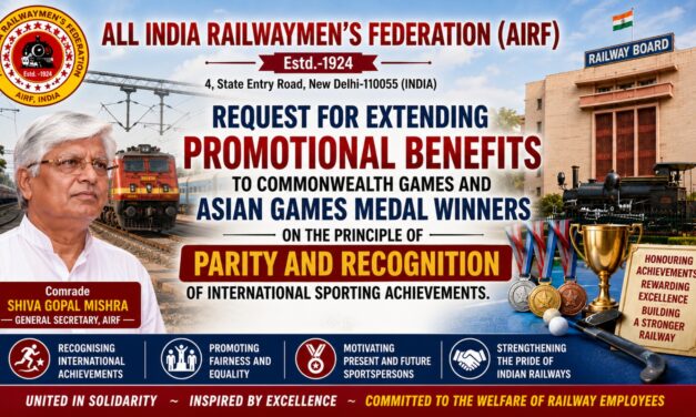 Request for extending promotional benefits to Commonwealth Games and Asian Games Medal Winners on the principle of parity and recognition of international sporting achievements.