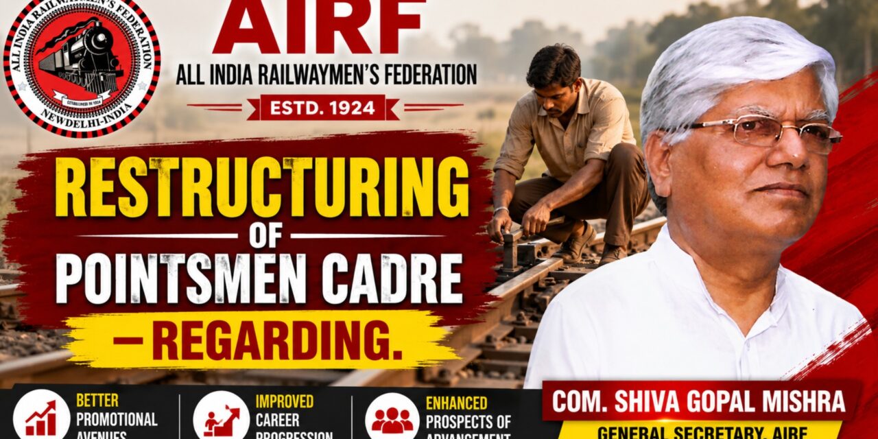 Restructuring of Pointsmen Cadre – regarding.